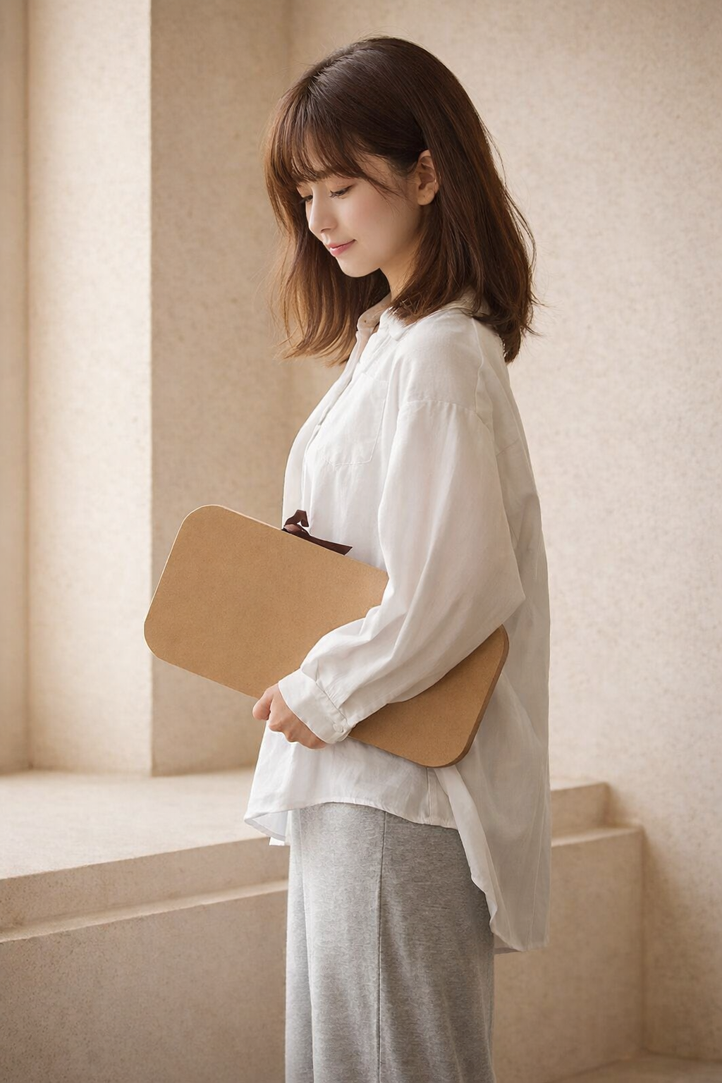 TerraFold™ 高級折りたたみ式クラフト紙スツール - 省スペースでエコな北欧デザイン