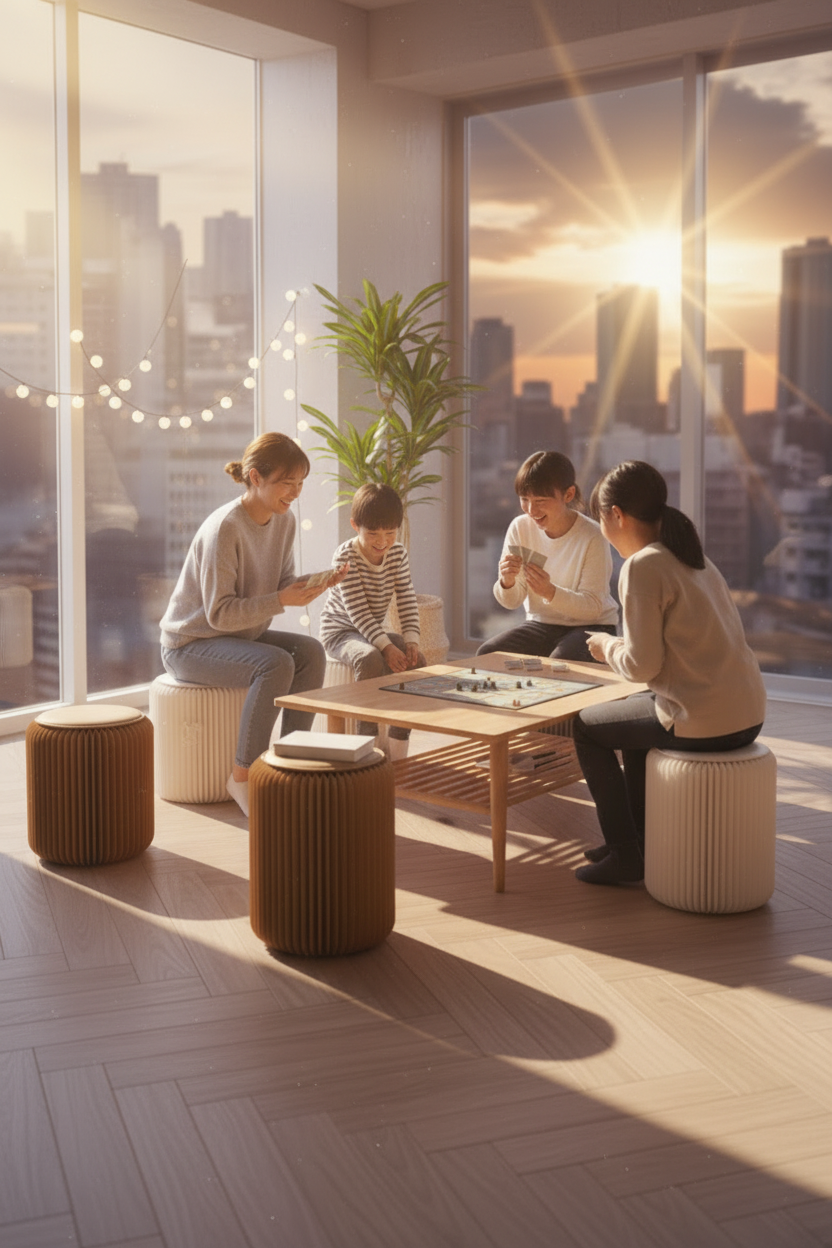 Aura Nordic™ 北欧デザイン フォールディングスツール