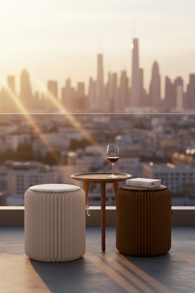 Aura Nordic™ 北欧デザイン フォールディングスツール