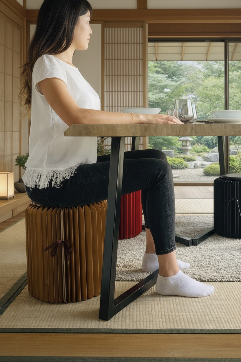 Aura Nordic™ 北欧デザイン フォールディングスツール