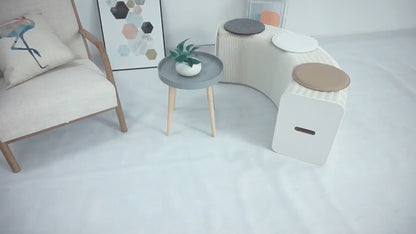 TerraFold™ 高級折りたたみ式クラフト紙スツール - 省スペースでエコな北欧デザイン